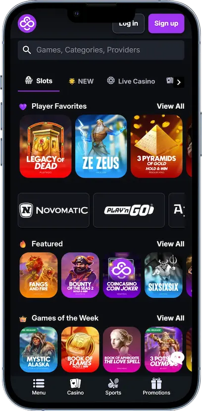 Coin Casino Mobile